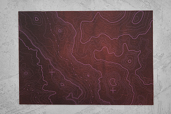 Kydex Topography purple 2,03мм, лист 300x200мм