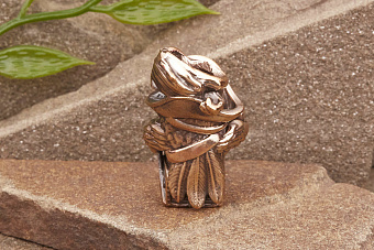 Бусина на темляк Попугай от мастерской Крымская бронза