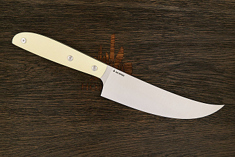 Нож кухонный MOYO Геликон пчак 175мм, сталь AR-RPM9, рукоять G10-extra слоновая кость