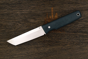 Нож туристический Геннадия Дедюхина Танто, клинок 120мм, сталь Elmax, рукоять микарта зеленая