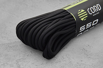 Паракорд 550 black, 1 метр