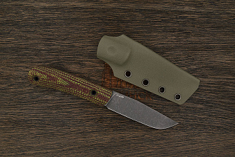 Нож туристический Lizard knives, клинок 95мм, сталь Х12МФ, рукоять микарта, ножны оливковые