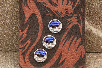 Пуговицы для сорочки Лаки 3шт синие