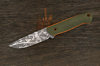 Нож туристический Lizard knives, клинок 115мм, сталь VG-10, рукоять G-10 оливковый