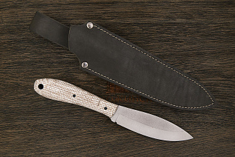 Нож канадский Мастерской Тать Барсук, клинок 124мм, сталь Elmax, рукоять джутовая микарта