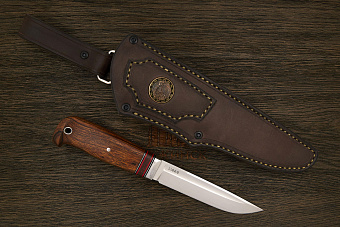 Нож туристический Геннадия Дедюхина Финка, клинок 135мм, сталь M398, рукоять ironwood