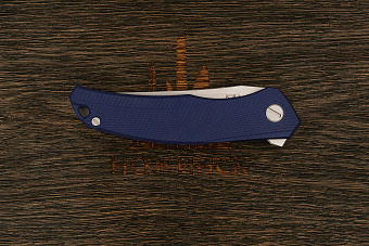 Складной нож Shirogorov knives Quantium Ursus, сталь Cromax PM, рукоять G10 синий