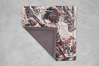 Хэнк EDC платок Ponomarev Forge Гейша с катаной, 23×23см