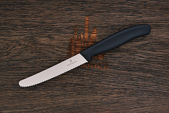 Нож кухонный Victorinox для масла 110мм, сталь Dauphinox, рукоять PP черный