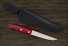 Нож рыбацкий Южный крест Рыбацкий-L, клинок 145мм, сталь N690Co, рукоять текстолит красный - фото №2