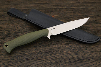 Разделочный нож Сергея Никитина Леший, сталь N690, рукоять G-10 оливковый
