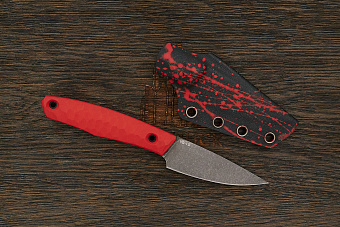 Нож EDC Lizard knives, клинок 85мм, сталь VG-10, рукоять G-10 красный