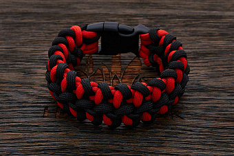 Браслет "Fire" black/red, размер М