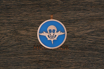 Мозаичный пин «ВДВ» 10,0×100 мм, контур, центр - сталь, синий