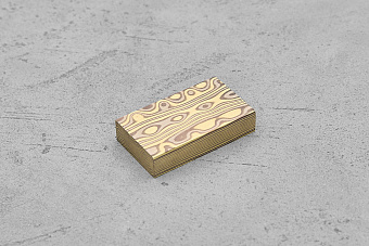 Мокуме пирамиды-II, брусок 36x22x8,0мм, 58г