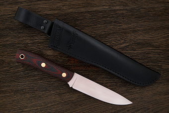 Нож туристический Южный крест ТКК, клинок 130мм, сталь N690Co, рукоять текстолит красно-черный