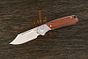 Нож складной CJRB Pyrite Bowie, клинок 80мм, сталь AR-RPM9, рукоять комбинированный: дерево, сталь - фото №1