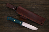 Нож туристический Южный крест Кедр-L, клинок 130мм, сталь N690Co, рукоять текстолит изумруд - фото №2