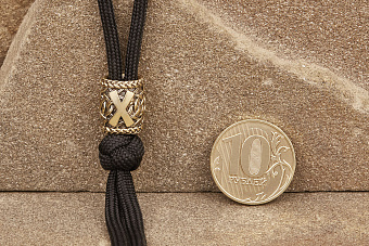 Бусина на темляк Руна Гебо от мастерской Крымская бронза