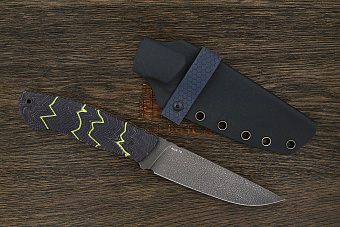 Нож туристический Lizard knives, клинок 130мм, сталь AUS-10Co, рукоять микарта, ножны чёрные
