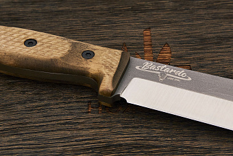 Нож туристический Kizlyar Supreme Bastardo, клинок 216мм, сталь 420HC, рукоять орех