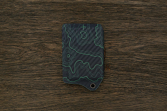 Картхолдер цветной из кайдекса Topography green
