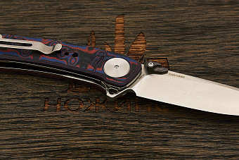 Складной нож Dr. Tech Vindex, сталь 14C28N, рукоять микарта красный