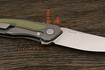 Складной нож Shirogorov knives Quantum Ursus, сталь Cromax, рукоять титан/G10 зеленый