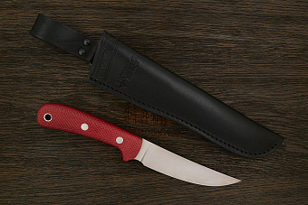 Нож туристический Южный крест Фил, клинок 125мм, сталь CPR, рукоять микарта красный