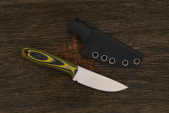 Нож EDC UralEDC ТузЪ, клинок 80мм, сталь 65Х13, рукоять G10 чёрно-жёлтый