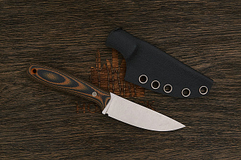 Нож EDC UralEDC ТузЪ, клинок 80мм, сталь 65Х13, рукоять G10 чёрно-оранжевый