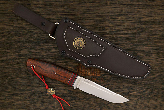 Нож туристический Геннадия Дедюхина Воркер-L, клинок 132мм, сталь M398, рукоять ironwood Т2