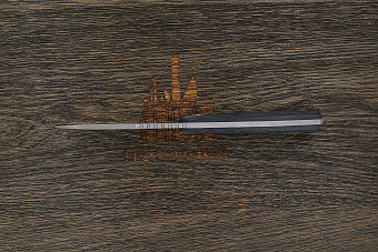 Нож EDC Нож с Котом Пионер 2, клинок 88мм, сталь VG-10, рукоять микарта