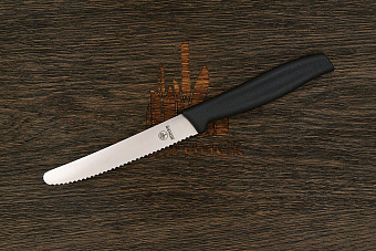 Нож кухонный Böker Sandwich Knife, нержавеющая сталь, рукоять пластик черный