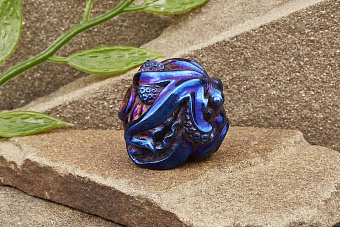 Бусина на темляк «Осьминог» титан оксид