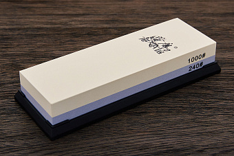 Точильный водный камень 178×60×28мм #1000/#240 с подставкой