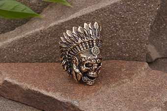 Бусина на темляк Вождь индейцев от мастерской Крымская бронза