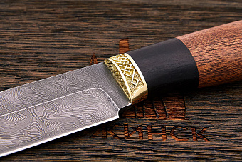 Нож туристический Эльбрус Беркут, клинок 130мм, дамаск