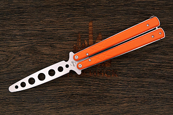 Тренировочный балисонг Böker Balisong trainer, сталь 420, рукоять G10 оранжевый