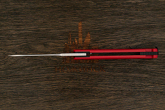 Нож складной Kizlyar Supreme Hussar, клинок 96мм, сталь VG-10, рукоять термопластик красный