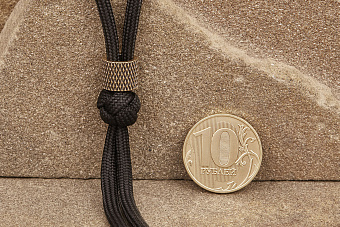 Бусина Цилиндр бронза желтый