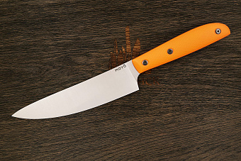 Нож кухонный MOYO Геликон шеф 180мм, сталь AR-RPM9, рукоять G10-extra оранжевый