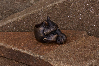 Бусина на темляк «Рогатый череп»