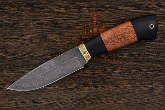 Нож туристический Эльбрус Беркут, клинок 130мм, дамаск