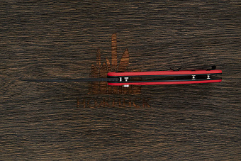 Нож складной CJRB Lago, клинок 87мм, сталь AR-RPM9 PVD, рукоять G10 красный