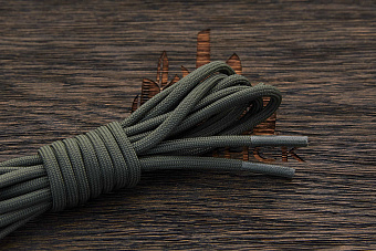 Шнурки для обуви из паракорда, 180см, зеленые