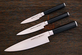 Кухонный набор Samura из 3-х ножей в подарочной коробке, сталь AUS-8, рукоять G10