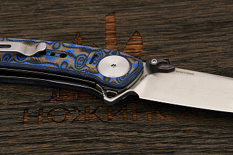 Складной нож WIN+ Vindex, сталь 14C28N, рукоять микарта синий