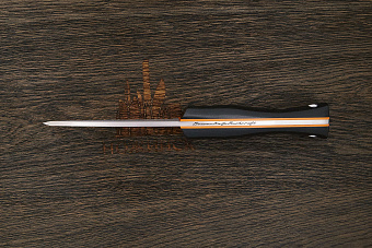 Нож для бушкрафта Beaver knife Thorn, клинок 112мм, сталь Х12МФ, рукоять микарта чёрная-О