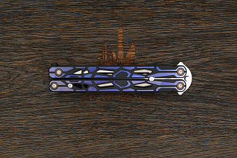 Нож балисонг Reptilian Киборг, модель 06, сталь M390, рукоять титан